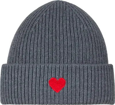 Produktbild von Faera Gemusterte Strickmütze mit Rippbündchen dezenter Stickerei One Size