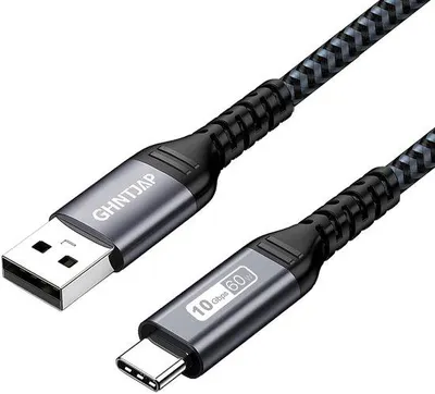 Zdjęcie produktu dla Kabel USB-C - czarny - 0,5 m - Kabel do szybkiego ładowania z transferem danych 10 Gbps - do smartfonów i tabletów