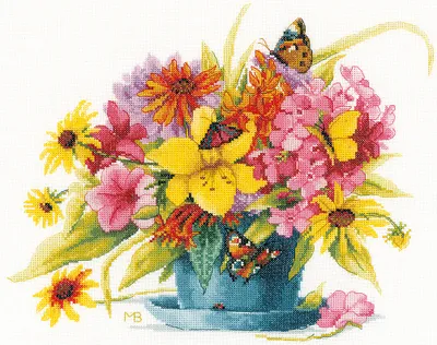 Produktbild von Lanarte Kreuzstich Set "Farbperfektion Marjolein Bastin" Zählmuster, 37x31cm