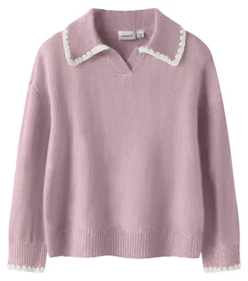 Immagine prodotto di NAME IT, polo in maglia per bambine, modello Nmfrikasa Ls, colore Lilac (lilla), taglia 104 cm