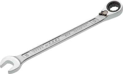 Produktbild von Hazet Knarren-Ring-Maulschlüssel 606-10 - Außen-Doppel-Sechskant-Tractionsprofil - 10 | 606-10
