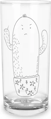 Produktbild von Mr. & Mrs. Panda Tumbler Kaktus Wut 200 ml - Transparent - Geschenk, Büro, Kakteen, Chefin, Wasserglas, Kollege, Glas, wütend, Cocktailglas, Longdrinkglas, Trinkbecher