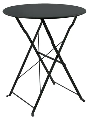 Produktbild von Gartentisch Basil Metall rund klappbar Schwarz