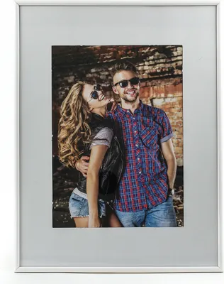 Produktbild von Bilderrahmen in weiß Passepartout Fotorahmen Format 15x20cm Rahmen