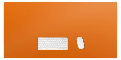 Produktbild von Farbe Orange – Schreibtischunterlage – Rutschfeste Tischunterlage – Schreibtischmatte für Büro & Zuhause – Schreibunterlage – Mauspad – Tischmatte – 120 x 60 cm