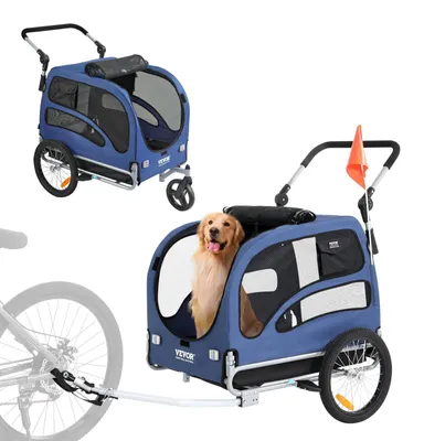Obrázek produktu pro VEVOR Přívěs pro psy, 45 kg, 2v1, cyklistický přívěs, ocel + 600D Oxford tkanina