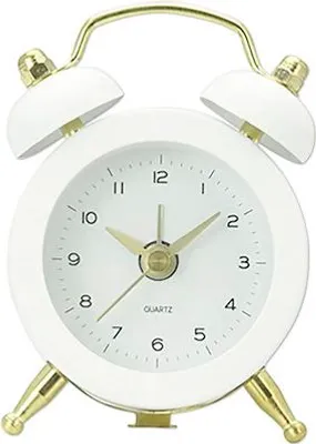 Produktbild von Technoline Modell GS, Quarzwecker, Rund, Weiß, Gold, Analog, 54 mm, 76 mm