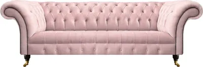 Produktbild von Sofa Dreisitze Couch Rosa Polstermöbel Wohnzimmer Chesterfield Einrichtung
