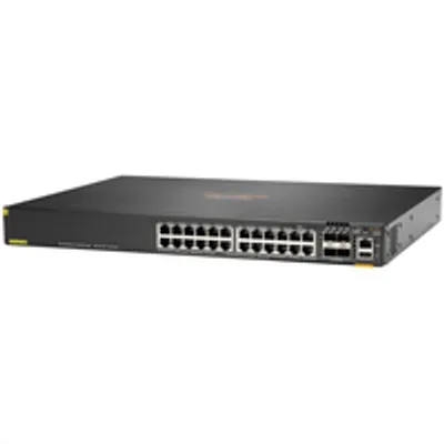 Obrázok produktu pre HPE Aruba Networking CX 6200F 24G Class-4 PoE 4SFP 370W, Riadený, L3, Gigabit Ethernet (10/100/1000), Podpora napájania cez Ethernet (PoE), Inštalácia do Racku, 1U