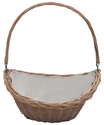 Produktbild von vidaXL Holzkorb mit Tragegriff 57 × 46 × 52 cm Braun Weide
