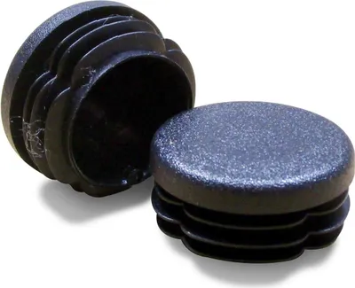 Produktbild von Ajile, 16 Stück, Runder Lamellenstopfen Ø 16 mm (Rohrwandstärke 0,8-2,0 mm), Schwarz, EPR116x16