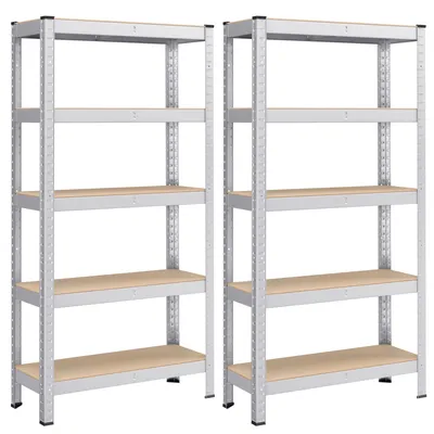 Obrázek produktu pro pĚTIPATROVÝ OCELOVÝ REGÁL DO GARÁŽE, KŮLNY, NOSNOST 650 KG, 30 X 75 X 150 CM,