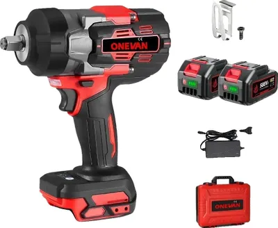 Immagine prodotto di Avvitatore elettrico, coppia 2800 N.m, motore brushless, 2 batterie, 1 scatola connettori