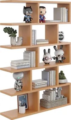 Produktbild von Wandbibliothek Hängeregal Eiche Olcha 70×100,8 cm – Bücherregal Wandmontage Offenes Regal Modern Wohnzimmer Büro Kinderzimmer