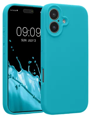Produktbild von kwmobile Silikon Case für Apple iPhone 17 Hülle - Soft gummierte Handyhülle, Schutzhülle Cover in Cool Glacier