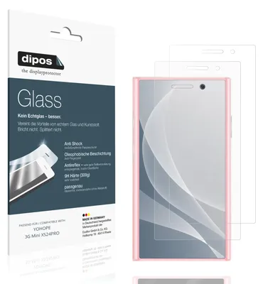 Image de 2x Protection écran pour YOHOPE 3G Mini XS24PRO mat Verre souple Film Protecteur 9H dipos