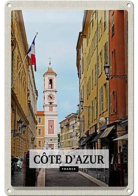 Produktbild von Blechschild Reise 20x30cm Côte d'Azur France Reiseziel