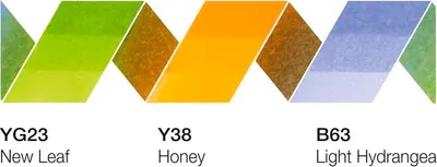 Obrázek produktu pro Copic Ciao "LAYER & MIX" Botanic Palette, 3 kusů, Modrá, Zelená, Oranžová, Zkosený/štětcový hrot, Kulatý, Inkoust na alkoholové bázi, Dospělý/dítě