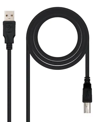 Obrázok produktu pre Nanocable 10.01.0104-BK, 3 m, USB A, USB B, USB 2.0, Samec/samec, Čierna
