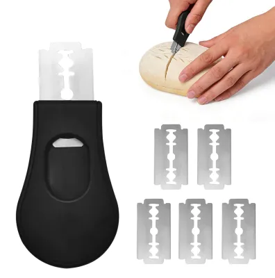 Bäckermesser-Set mit 5 Klingen, Teigschneider, Brotbackzubehör