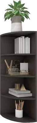 Produktbild von Coemo Eckregal Corner 120 aus Holz 4 Etagen Schwarz