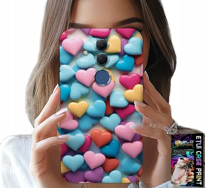 Image de Étui Pour Huawei Mate 20 Lite - Coeurs Colorés Personnalisables