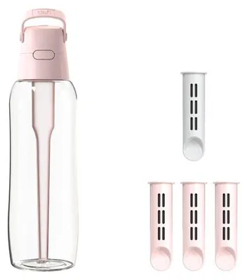 Zdjęcie produktu dla Dafi Butelka Filtrująca SOLID 1l Baby Pink 4x Wkład