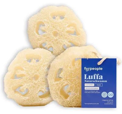 Produktbild von Natürlicher Luffa Körperpeelingschwamm Set von 3