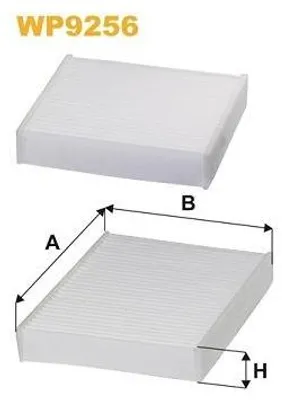 Produktbild von WIX FILTERS WP9256 Innenraumfilter Pollenfilter passend für PEUGEOT 2008 Kombi (CU) 207 (WA, WC) 207 CC (WD) 208 I Schrägheck (CA, CC) 207 SW (WK)