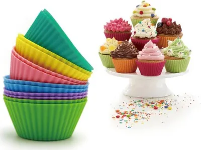 Produktbild von Silikon Törtchen 12 Stück - Cakesicq