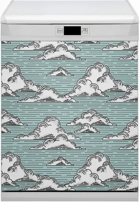 Produktbild von Magnetmatte Geschirrspüle Abwaschbar Küche Magnete  Dekor 60x70 cm  - Wolken zeichnen