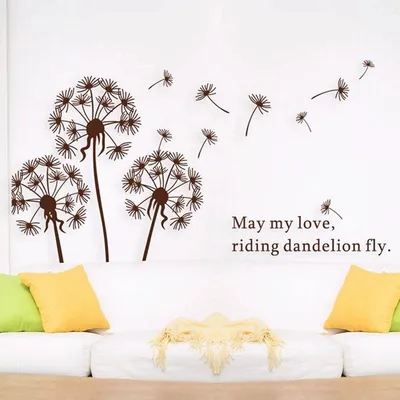 Produktbild von Dekorative Wandaufkleber mit Löwenzahnmotiv