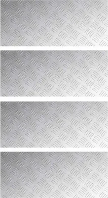 Immagine prodotto di vidaXL Gradino rettangolare 4 pezzi Argento 70 x 30 cm Alluminio