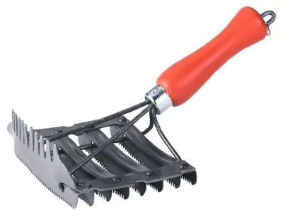 Produktbild von Metall-Striegel, 8-reihig durchbrochen