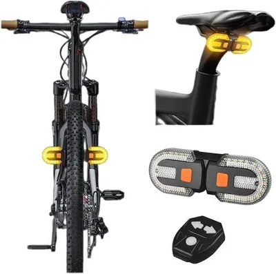 Obrázek produktu pro LED odrazka s blinkry, nabíjecí přes USB, 5 úrovní, pro kola, bezpečnostní systém