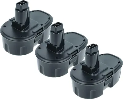 Produktbild von EXTENSILO 3x Akku kompatibel mit Dewalt DC390B, DC390, DC410KA, DC410, DC410KB, DC390KA, DC390K, DC390N, DC390KB Werkzeug (3300 mAh, NiMH, 18 V)