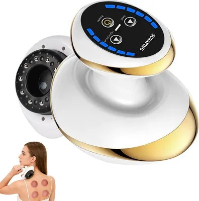Obrázok produktu pre Prístroj na lymfodrenáž – masáž na celulitídu – spevnenie pokožky – 4-v-1 terapia – 17 cm – biely
