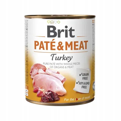 Obrázek produktu pro Brit Pate & Meat Dog Turkey konzerva 800g