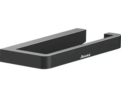 Produktbild von Ravak 10° - Toilettenpapierhalter, 145 mm, Schwarz X07P565