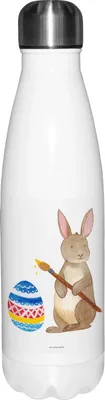 Produktbild von Mr. & Mrs. Panda Thermos Hase Eier Malen - Weiß - Geschenk, Getränkeflasche, Osterdeko, Wasserflasche, Ostern, Thermosflasche, Trinkflasche, Kaninchen, Ostergrüße, Frohe