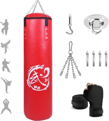 Produktbild von Hängende Boxsäcke 120cm - Hochwertiges Kunstleder für Kickboxen, Muay Thai und MMA-Training