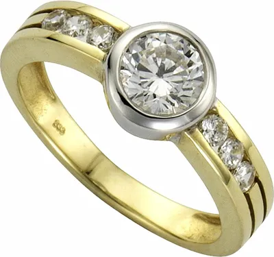 Produktbild von Celesta Gold Ring 375/- Gold gelb 056 (17,8) Zirkonia weiß 371370421-2