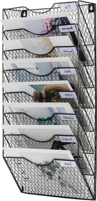Immagine prodotto di Scaffale nero a 8 ripiani per riviste e documenti