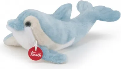 Produktbild von kuscheliger Delfin Dino 50 cm blau/weiß Größe L