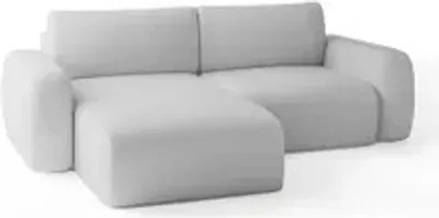 Produktbild von FEDVE Ecksofa Varde MINI L Form Universell Sofa Schlaffunktion Bettkästen Sofagarnitur Hellgrau (Anthology 15)