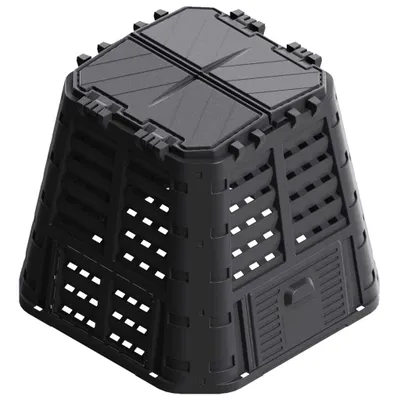 Immagine prodotto di Compostiera da Giardino Nera 93,3x93,3x80 cm 480 L