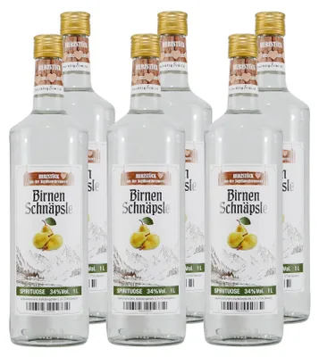 Produktbild von Herzstück Birnenschnäpsle (6 x 1,0L)