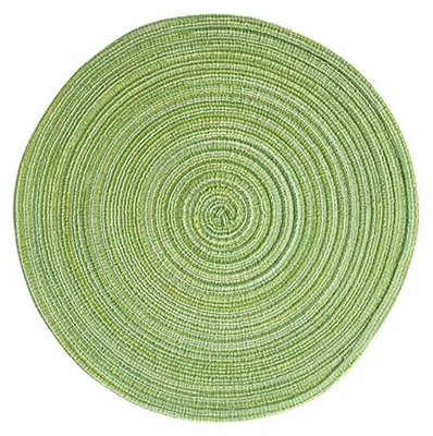 6 gewebte Polyester-Untersetzer, 11 cm, Boho-Stil, Antirutsch