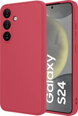 Immagine prodotto di Custodia per Samsung Galaxy S24 Morbido silicone liquido, custodia in gomma antiurto rossa