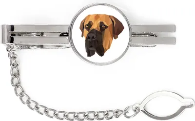 Image de Boerboel - épingle à cravate géométrique avec image et inscription d'Art-Dog